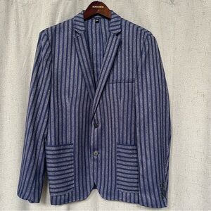 INC International Concepts Blue Striped Men's Blazer Sz M